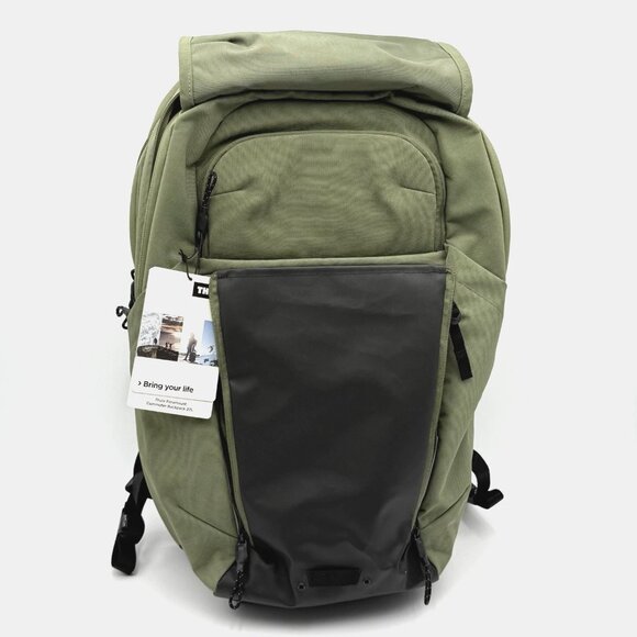 NEW Thule Paramount Commuter Backpack 27L Olivine w Reflective Rain Cover - Picture 5 of 14